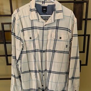 Vans Flannel White with Blue